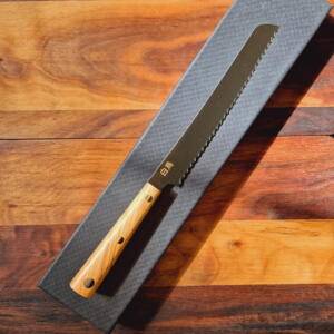 Made in Italy 2Cigni Hakucho- Coltello Pane 21,00cm manico in Legno di Olivo