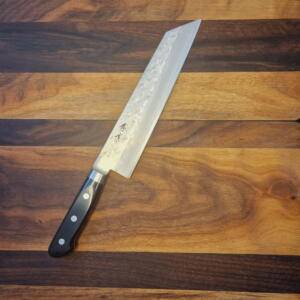 Hokiyama - Shusaku - Coltello Kiritsuke lama 210mm Acciaio sanmai Ginsan3 - Forgiato a mano in Japan