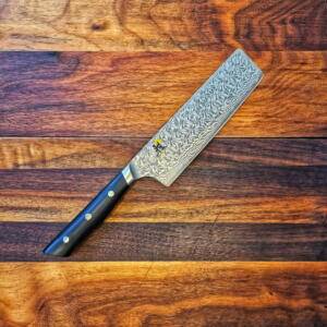 Miyabi - Coltello Nakiri 17,00cm - 800DP - Acciaio FC61 Damasco Hibana - Made in Japan