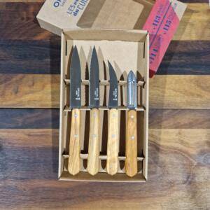 Gli Essenziali - Set 4 Pezzi in legno di Olivo - Made in France - Opinel