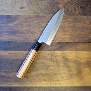 Seki Magoroku Red Wood - Coltello Deba lama 15,50 cm. Made in Japan