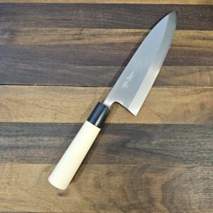 Yamawaki - Coltello Deba lama 180mm in acciaio ni-mai White Paper Steel