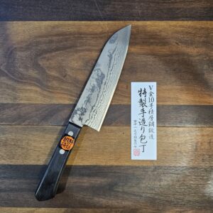 SHIGEKI TANAKA-Coltello Santoku 165mm -VG10 Steel- Damasco - Made in Japan