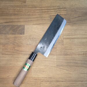 Fukui Co. - Kurouchi - Coltello Nakiri lama 165mm Aogami