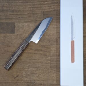 Fukui Co. - HADO SUMI - Coltello SHOU-SANTOKU 110mm - SHIROGAMI - CHERRY